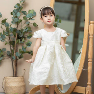 Đầm bé gái gấm hoa
