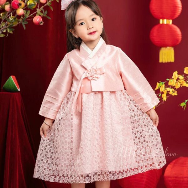 Đầm Hanbok bé gái