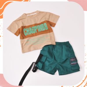 Bộ kaki bé trai chữ Chaopin