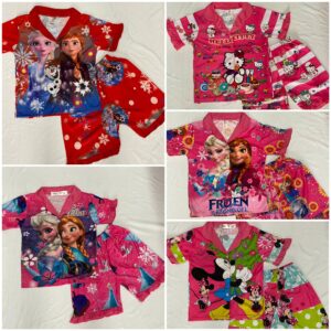 Đồ bộ bé gái in hình công chúa Elsa - Mickey - Hello Kitty