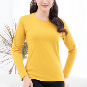 Dịch Vụ Gia Công, In, May Áo Thun Cotton Nữ Cổ Tròn Tay Dài - Nhận Gia Công Số Lượng Lớn Giá Rẻ